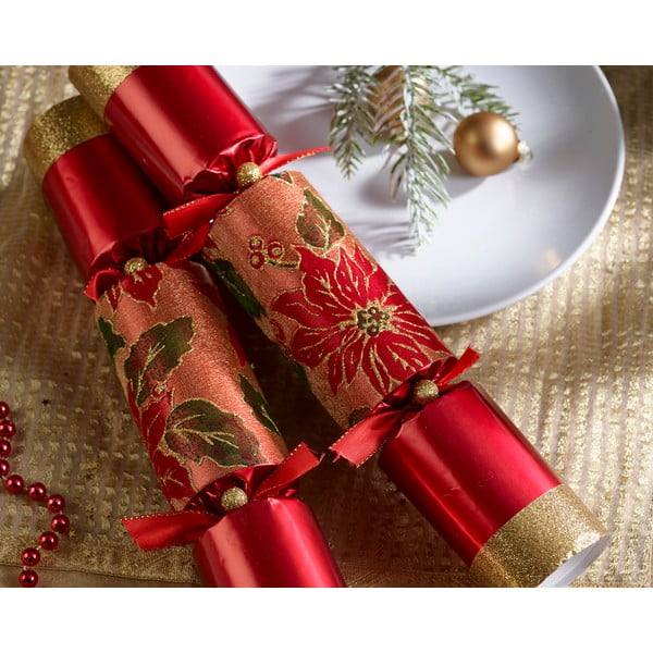 Vánoční crackery v sadě 6 ks Glittery Poinsettia – Robin Reed-image-1