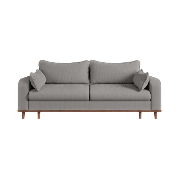 Světle šedá manšestrová pohovka 220 cm Beata – Ropez