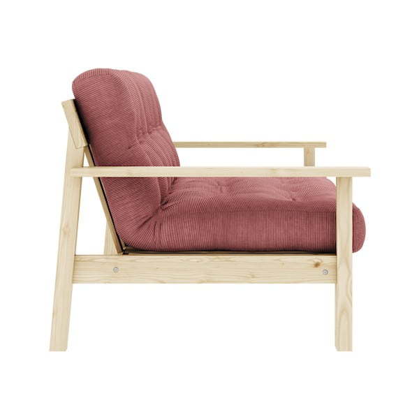 Růžová manšestrová rozkládací pohovka 218 cm Unwind – Karup Design-image-4