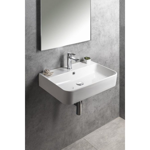 Bílé keramické umyvadlo 80x48 cm Gali – Sapho-image-3