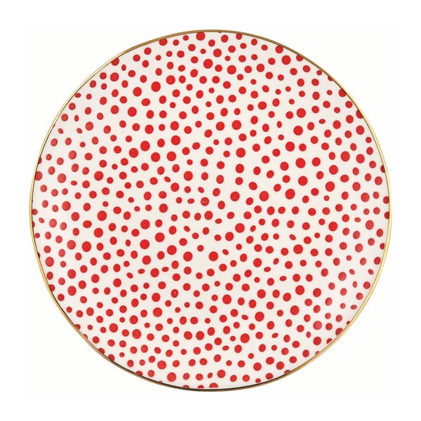 Talíř se červenými tečkami Green Gate Dot, ⌀ 21 cm