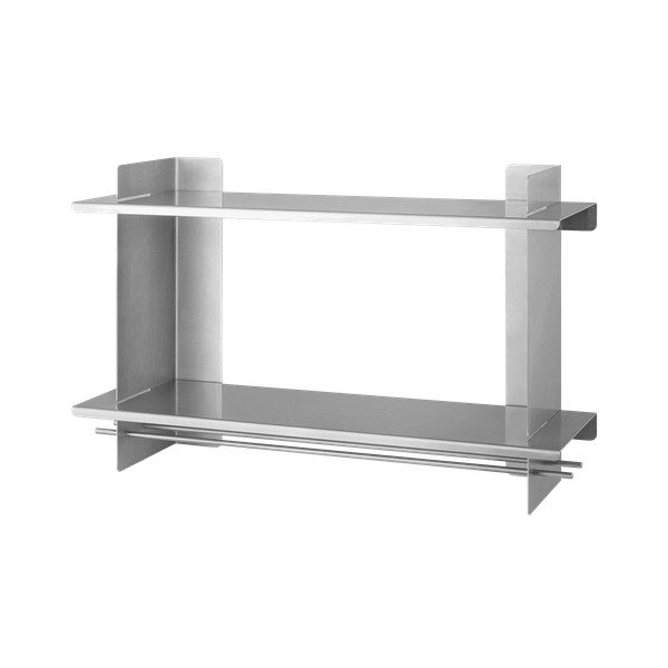 Patrová kovová police ve stříbrné barvě 70 cm Tivo – noo.ma