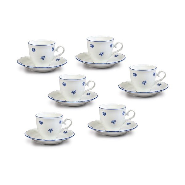 Porcelánová sada na kávu s modrou kytičkou Thun Ophelia-image-2