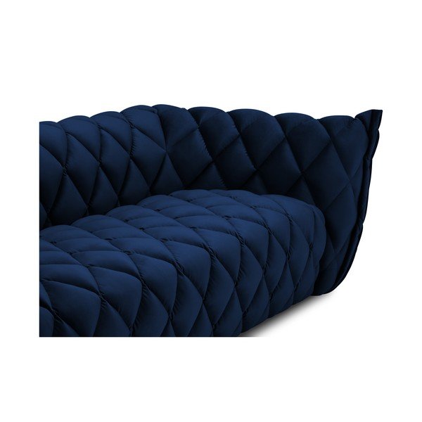 Tmavě modrá sametová pohovka 228 cm Flandrin – Interieurs 86-image-4