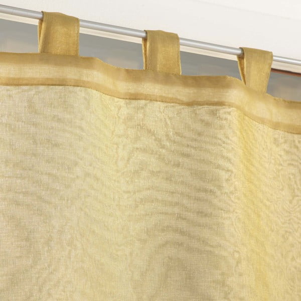 Žluto-bílé záclony v sadě 2 ks 60x90 cm Duetto – douceur d'intérieur-image-1