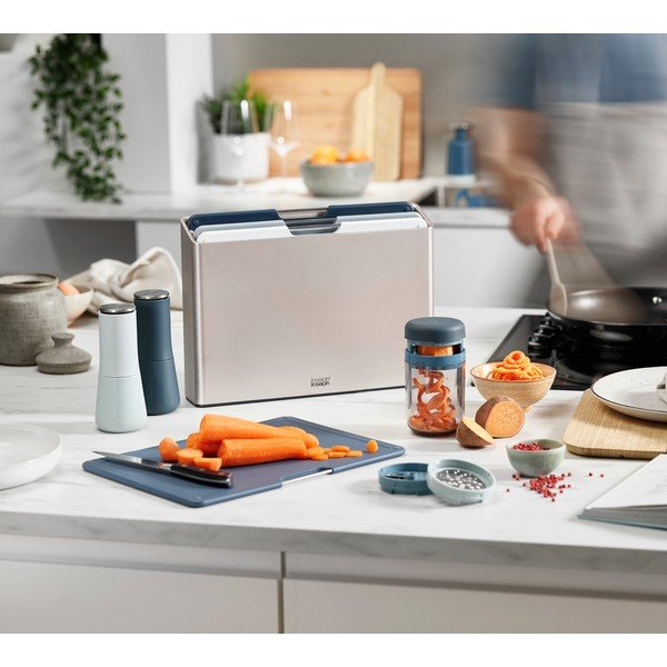 Sada 2 modrých mlýnků na sůl a pepř Joseph Joseph Milltop Sky-image-2