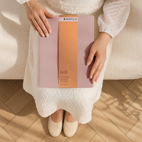 Starorůžový dimout závěs 140x270 cm Carli – Restilo-image-4