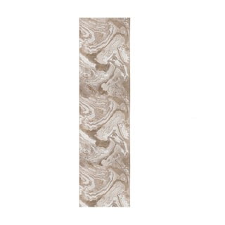 Béžový běhoun Flair Rugs Marbled, 80 x 300 cm