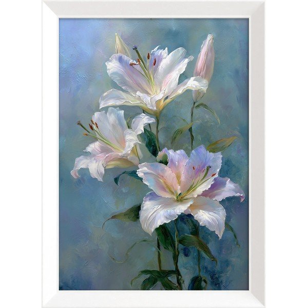Tištěný obraz s rámem 56x75 cm Lilies – Styler