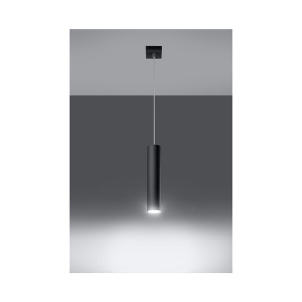 Černé kovové závěsné svítidlo Castro – Sollux-image-3