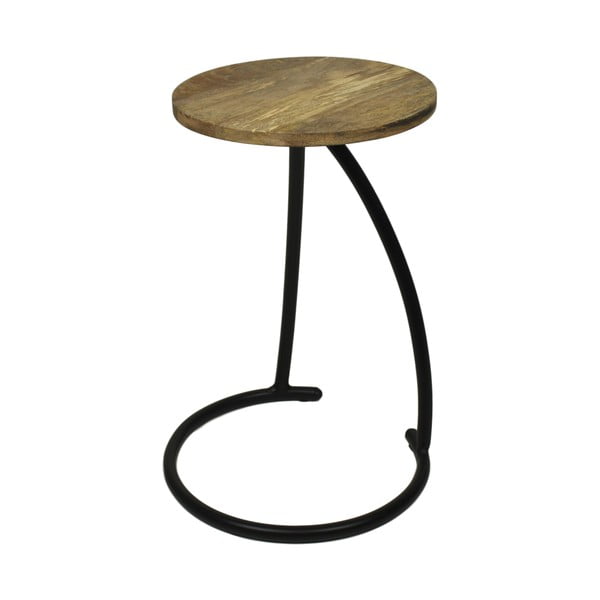 Odkládací stolek z mangového dřeva HSM Collection Telephone, ⌀ 30 cm