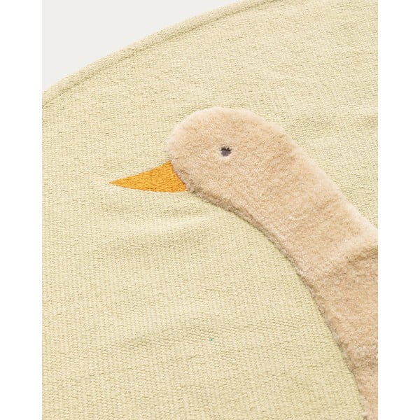 Světle žlutý bavlněný dětský koberec ø100 cm Milu – Kave Home-image-4