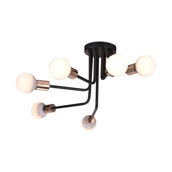 Stropní svítidlo v černo-měděné barvě 27x27 cm Spill – Candellux Lighting