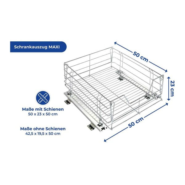 Nerezová výsuvná police Maximex Slide-image-2