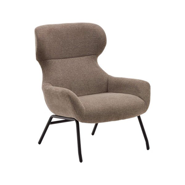 Hnědé křeslo Belina – Kave Home