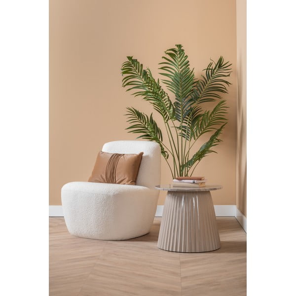 Bílé křeslo z textilie bouclé Ada – Leitmotiv-image-1