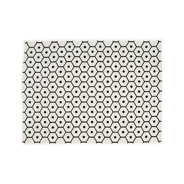 Černá deka s příměsí vlny 140x180 cm Honey Black – Pappelina-image-1