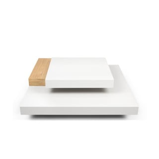 Bílý konferenční stolek 90x90 cm Slate - TemaHome
