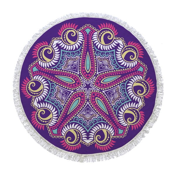 Kruhová osuška Purple Universe, ⌀ 105 cm