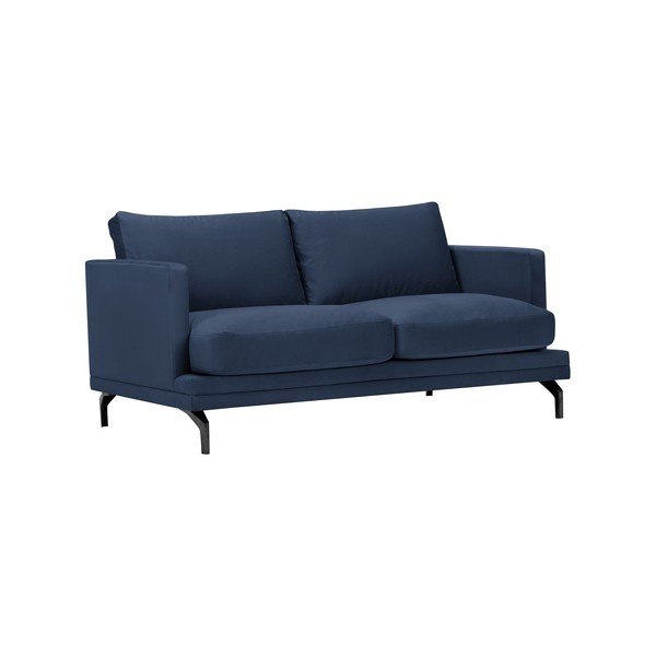 Tmavě modrá pohovka s podnožím v černé barvě Windsor & Co Sofas Jupiter-image-1