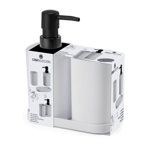 Bílá sada doplňků do koupelny – Casa Selección-image-4