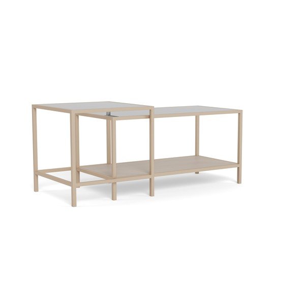 Šedé ocelové konferenční stolky v sadě 2 ks 50x90 cm Seaford – Actona-image-3