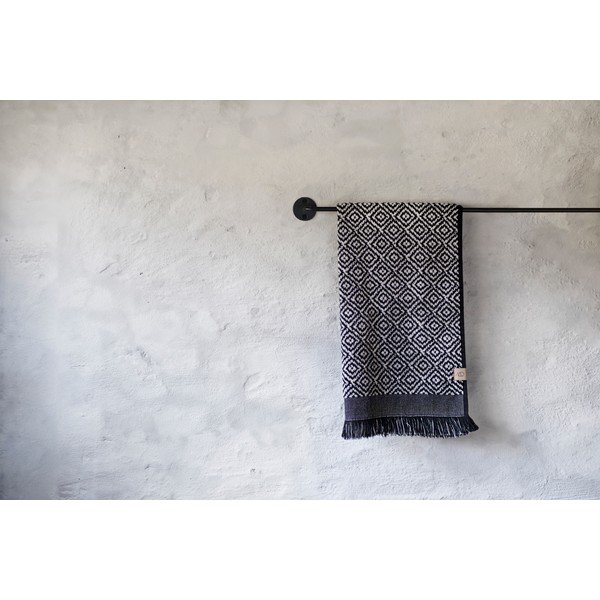 Černobílý bavlněný ručník 50x95 cm Morocco – Mette Ditmer Denmark-image-2