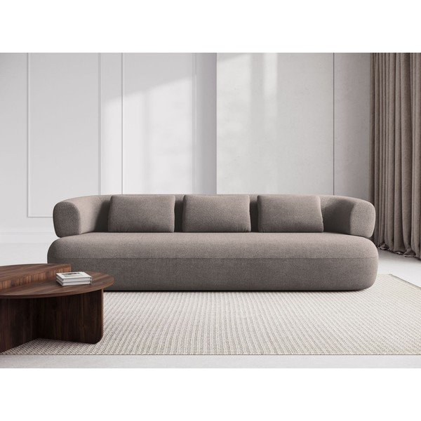 Světle hnědá pohovka z textilie bouclé 200 cm Jenny – Micadoni -image-1