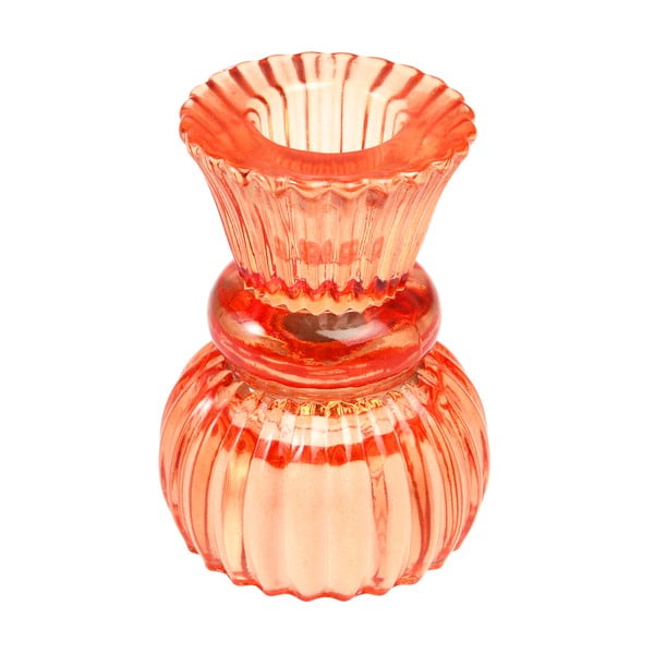 Nízký oranžový skleněný svícen – Rex London-image-1