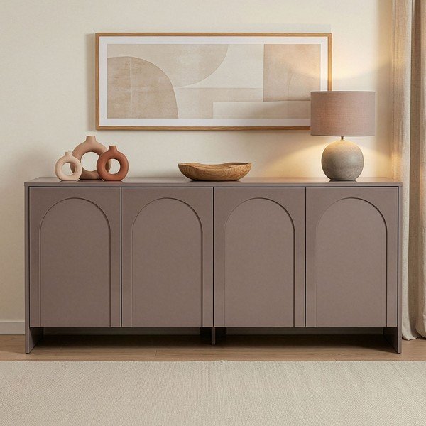 Taupe komoda 180x80x45 cm Arlen  – Kalune Design-image-1
