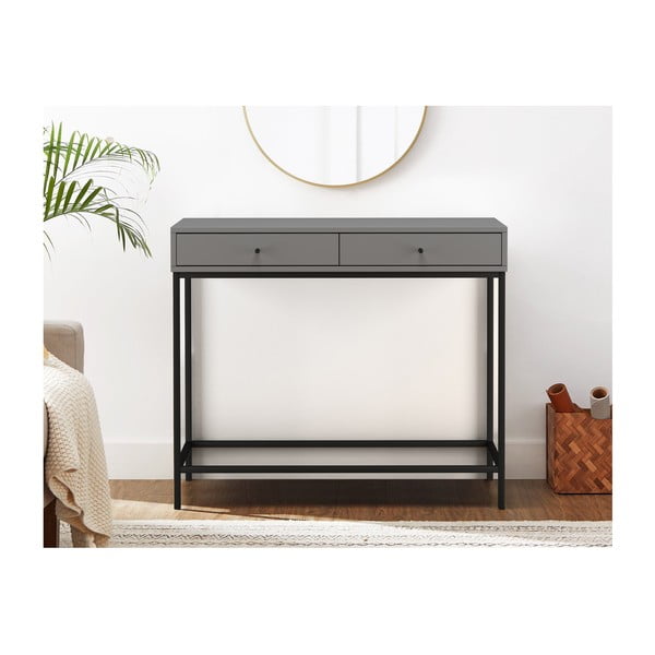 Šedý konzolový stolek 35x90 cm Celine – Støraa-image-4