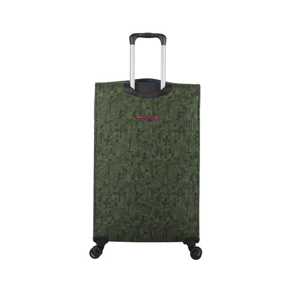 Zelené zavazadlo na 4 kolečkách Lulucastagnette Teddy Bear, 71 l-image-2