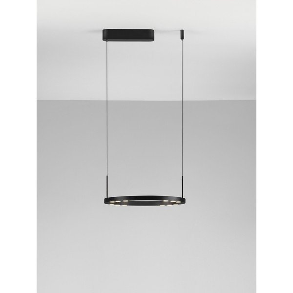Matně černé hliníkové LED stmívatelné závěsné svítidlo ø 40 cm Lunette – Nova Luce-image-4