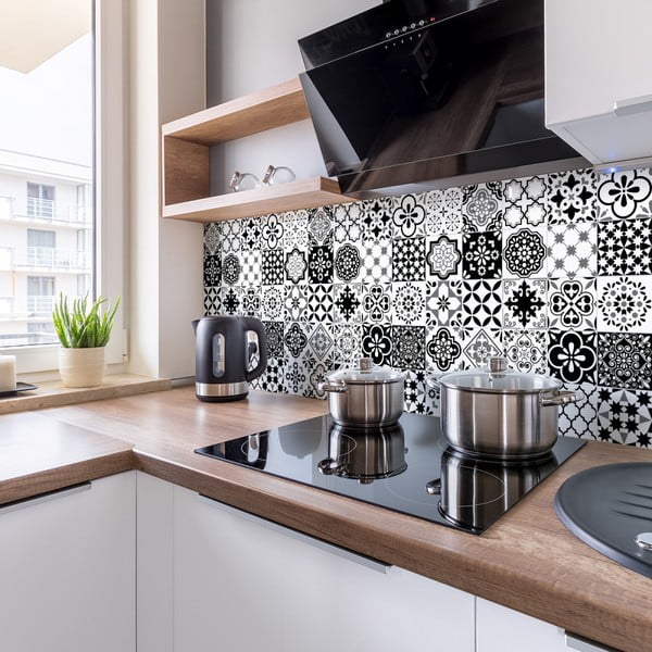 Sada 9 nástěnných samolepek Ambiance Cement Tiles Alexia, 10 x 10 cm-image-1