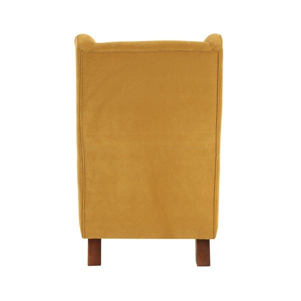 Žluté křeslo ušák Max Winzer Bruno Velor-image-2