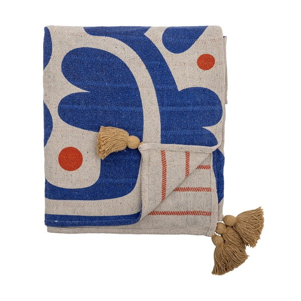 Modrá deka 130x160 cm Eviaya – Bloomingville