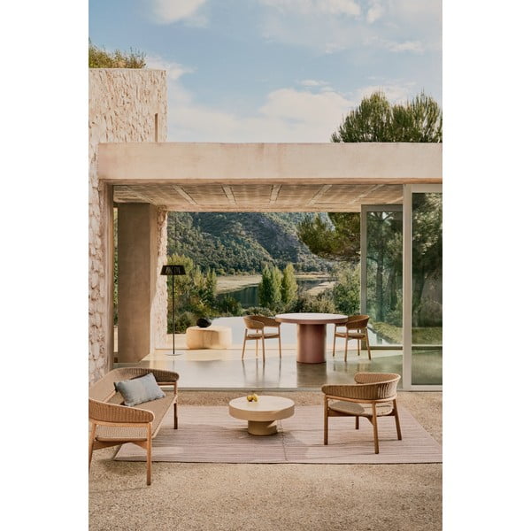 Zahradní pohovka z masivu akácie v béžové a přírodní barvě Arinella – Kave Home-image-1