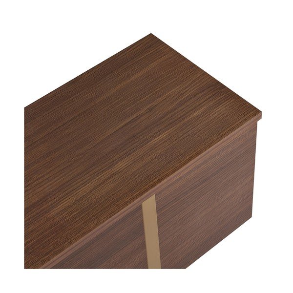 TV stolek v dekoru ořechu v tmavě přírodní barvě 180x50x30 cm Onera – Kalune Design-image-3