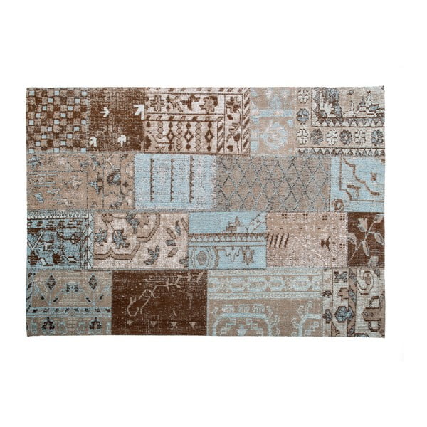 Hnědý koberec s příměsí bavlny Cotex India, 140 x 200 cm