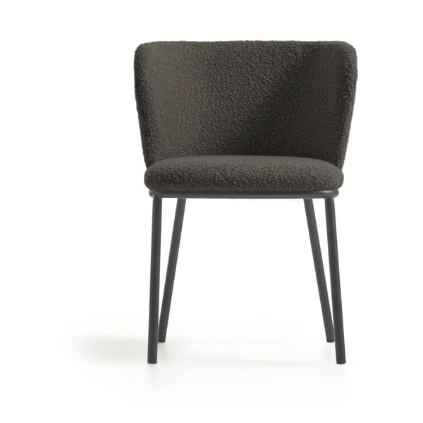 Černé čalouněné jídelní křeslo Ciselia – Kave Home-image-4
