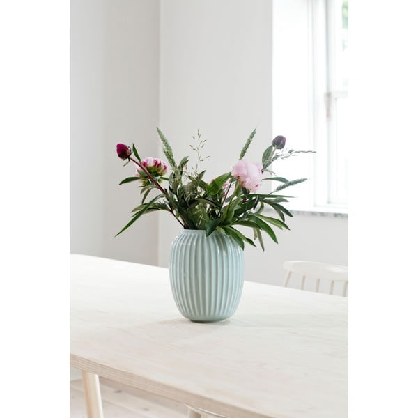 Mentolově modrá kameninová váza Kähler Design Hammershoi, ⌀ 16,5 cm-image-2
