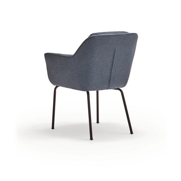 Modré čalouněné jídelní křeslo s područkami Sadira – Teulat-image-4