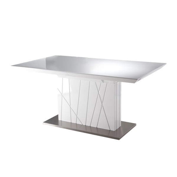 Bílý rozkládací jídelní stůl Pondecor Sabella, 90 x 160 cm