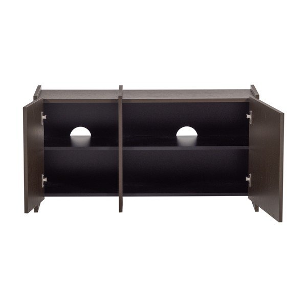 Tmavě hnědý TV stolek v dekoru jasanu 102x53x44 cm Brock – WOOOD-image-3