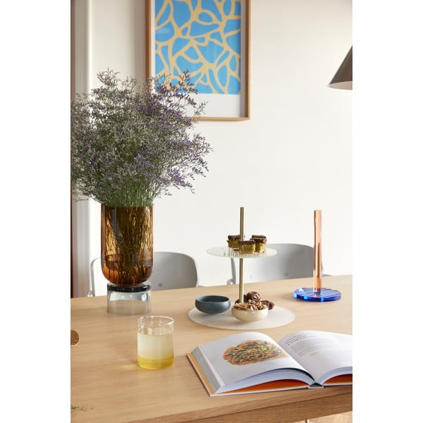 Oranžová skleněná váza Hübsch Amber, výška 32 cm-image-1