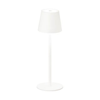 Bílá LED stmívatelná stolní lampa se senzorem pohybu a s kovovým stínidlem (výška 38 cm) Tropea – Fischer & Honsel