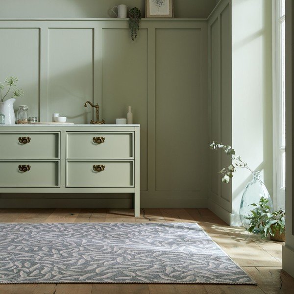 Světle zelený pratelný koberec s příměsí recyklovaných vláken 120x170 cm Wallace – Flair Rugs-image-1