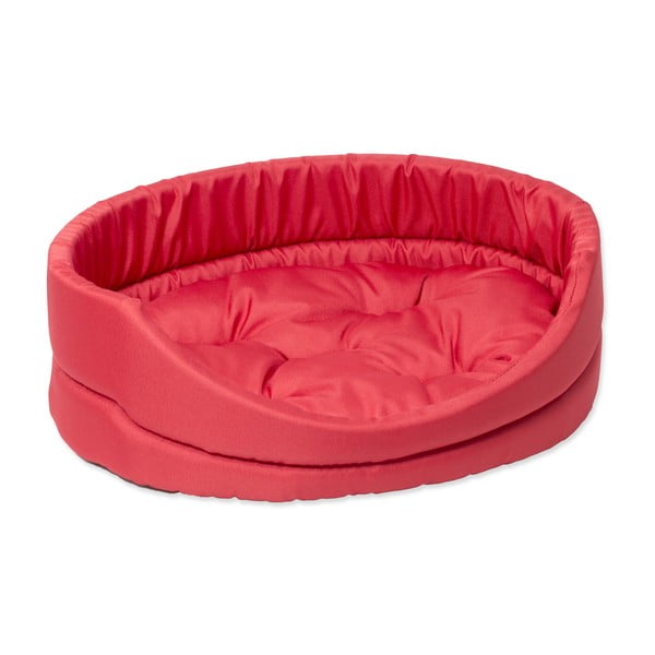 Červený plyšový pelíšek pro psy 34x42 cm Dog Fantasy DeLuxe – Plaček Pet Products