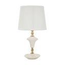 Bílá stolní lampa s textilním stínidlem (výška 45 cm) Caserta – Mauro Ferretti