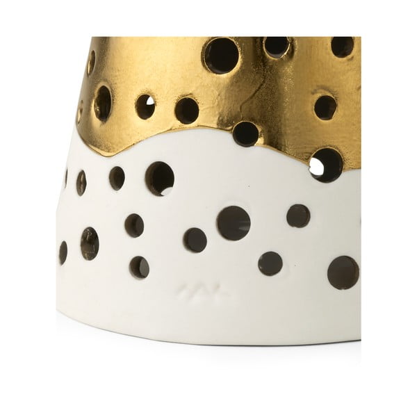 Porcelánový svícen ve zlaté barvě Kähler Design Nobili, výška 19 cm-image-3